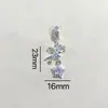 Alta retención de color diy accesorios de cristal colgante de copo de nieve cadena pulsera deslizante de terraplén de mariposa collar accesorios de cuerda hechos a mano