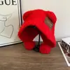 Gorro de Punto con Parche de Orejas de Oso Lindo Estilo Japonés para Mujer, Cálido para Otoño e Invierno Protección para las Orejas Circunferencia de Cabeza Grande Gorro de Punto con Pompón