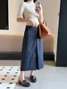 Culottes de tres cuartos, pantalón falda de pierna ancha, de longitud media, con caída, de cintura alta, estilizan, elegantes, textura de algodón ultrasuave, corte A, nuevo modelo 2026