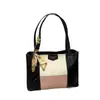 Bolso nuevo para axila de mujer, elegante diseño color block, retro, simple, elegante, adecuado para ir al trabajo y uso casual, gran capacidad, bolso de mano tipo tote de un solo hombro