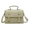 Bolsa Pequeña Lisa Popular de Celebridad de Internet 2023 Nueva Moda Nicho Simple Estilo Coreano Retro Bandolera Pequeña Cuadrada para Mujer
