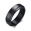 Anel Rotativo de Aço Inoxidável para Casal Masculino e Feminino Dourado 6mm Anel Liso Rotativo Brilhante Dedo Indicador R-193