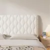 Funda de cama de tela con todo incluido, estilo europeo moderno y sencillo, suave, con respaldo curvo y protección contra el polvo.