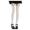 Medias con Tirantes Cruzados para Mujer Primavera y Otoño Negras Estilo Japonés Y2K Subcultura Medias Estampadas Hasta la Rodilla Medias de Ligero