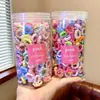 Gomas para el cabello del tamaño de un pulgar para niños, Diademas para cabello de bebé, Accesorios para el cabello duraderos de alta elasticidad para niñas, Cuerdas para el cabello para bebés, Adornos para el cabello en un frasco