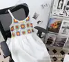 Vestido de Verão Estilo Coreano com Alças Finas, Comprimento Médio, Moda Versátil, Decote V, Saia Patchwork Vazada, Cintura Alta e Emagrecedor