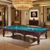 Mesa de Billar Ruso Estándar Comercial para Hogar Nuevo Oro, Plata, Negro y Rojo Mesa de Billar Ruso Tipo Estándar