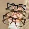 Nuevas Gafas de Moda Transfronteriza Estilo Cuadrado Montura Completa Simple Moda Gafas Sin Graduación Gafas Anti Luz Azul Venta al por Mayor