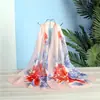 Bufanda Larga de Gasa con Figura de Urraca Primus para Primavera para Mujer Chal Exterior Delgado Regalo Barato Protección Solar para Primavera y Verano Arena