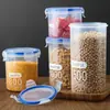 Latas de Plástico Transparente Selladas, Latas para Leche en Polvo, Latas de Comida, Cajas para Almacenar Granos en la Cocina, Latas de Almacenamiento al por Mayor