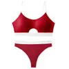 Conjunto de Sujetador Deportivo Sexy sin Tirantes con Almohadillas en el Pecho, sin Aros, Hermoso Diseño de Espalda para Mujer