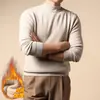 Suéter de Punto Grueso con Terciopelo de Otoño e Invierno, Modelo Actual Más Vendido para Hombre, Casual, Cuello Semi Alto, Multicolor, Anti-Pilling, Manga Larga