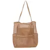 Bolsa de Praia Popular Transfronteiriça Feminina Portátil de Grande Capacidade Bolsa de Malha para Viagem ao Ar Livre Bolsa de Ombro para Praia para Armazenamento de Artigos de Higiene Pessoal