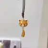 Escuché que las hojas de arce son la confesión más cálida del otoño~Cadena de suéter simple y versátil de color rojo, accesorio colgante de alta gama