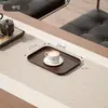 Bandeja imitación madera, bandeja de té rectangular retro estilo chino nuevo, bandeja para servir, bandeja de almacenamiento para juego de té de café, postre, bocadillos