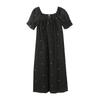 Vestido Elegante Bordado Estilo Francês de Verão para Mulheres Tamanho Plus mm Ligeiramente Gordinho Esconde a Carne Emagrecimento Look Cintura Saia Longa 271490