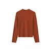 ABOUTSEA Otoño/Invierno Cuello Medio Alto Nube Suave Capa Base Hilo Peinado Personalizado de Alta Calidad Mousse Terciopelo Casual Hombro Regular Top