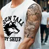 Tatuagem Adesivo Koi Lótus Personalizada Estilo Escuro À Prova D'água Nova Tendência Duradoura Realista Masculina Semi-Permanente Meia Unha