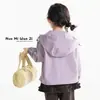 Ropa infantil Nuomi Wanzi, chaqueta cortavientos con capucha para niñas, estilo otoño, chaqueta resistente al viento de color liso, top versátil para exteriores