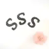 Pegatinas de Letras del Alfabeto Inglés con Pedrería, 6 Cuentas de Perla Grandes con Letras, 26 Letras Pequeñas con Pedrería, Accesorios para Joyería DIY