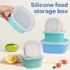 Amazon Transfronterizo Lonchera Caja de Empaque para Snacks y Frutas Infantiles Monocapa Sellada Caja de Conservación de Silicona de Grado Alimenticio para el Hogar