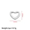 Colgante de Corazón Pulido de Acero Inoxidable Accesorios para Pulsera y Collar de Joyería DIY Conector en Forma de Corazón Colgante Hecho a Mano