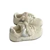 Zapatos de Entrenamiento Moral para Estudiantes, Zapatos de Pan con Suela Gruesa para Mujer, Nuevos Populares de Primavera 2026, Casual Versátil, Deportivos Blancos de Suela Suave