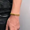 Joias Europeias e Americanas Transfronteiriças de Aço Titânio Aço Inoxidável Criptografado Moagem Quatro Lados Pulseira Corrente Cubana Hip-Hop Masculina Personalizada