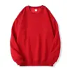 Moletom Preto Masculino Gola Redonda 500g Primavera/Outono, Marca da Moda, Forrado com Fleece, Blusa Casual de Caimento Solto