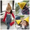 Gorros Infantiles Transfronterizos Europeos, Americanos, Japoneses y Coreanos Gorros de Punto Gorros de Lana para Hombre Gorros con Borde Enrollado Gorros de Chupete Regalos para Padres e Hijos Mujeres
