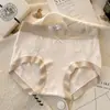 Ropa Interior Sin Costuras de Nuevo Estilo para Otoño e Invierno para Mujer, Calzones Sencillos de Algodón para Niñas de Cintura Media 10A de Algodón Antibacteriano con Entrepierna Extendida