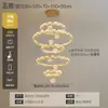 Lustre circular espiral de cristal de luxo com esferas de vidro estreladas para sala de estar de villa duplex com tetos altos