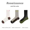 Calcetines Originales Renacimiento para Mujer Calcetines de Media Pantorrilla Primavera y Verano Color Sólido Simples Estudiante Ins Modernos Calcetines de Algodón Peinado para Mujer
