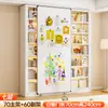 Estantería de Acero para el Hogar con Puerta de Pizarra Estantería Combinada de Múltiples Niveles para Biblioteca Estante de Almacenamiento Estante para Libros Ilustrados Infantiles Estante de Almacenamiento