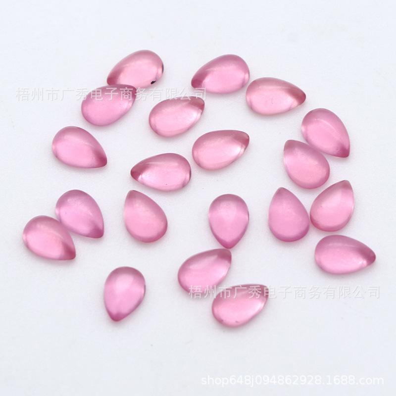 梨形素面BW138玫红玻