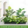 Simulación de paisajismo de plantas verdes jardineras maceteros combinación de exhibición flores artificiales biónicas decoración de paisaje interior partición de planta tropical