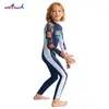 Traje de Buceo Caliente para Niños 1.5mm Traje de Baño de una Pieza para Niños Manga Larga Lycra Protección Solar Snorkel Surf Traje contra Medusas