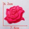 Adesivo de Aplique Flor Rosa de Tamanho Grande, Médio e Pequeno para Toalha de Mesa de Hotel e Lençol de Cama Reparo de Manchas Decalque para Passar a Ferro Adesivo para Tecido com Furo de Cigarro