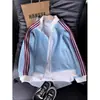 Moletom com Capuz Cardigan Gola Alta Listrado Waffle Americano Masculino Outono Malandro Legal Casal de Alta Classe Jaqueta Esportiva Roupa Externa