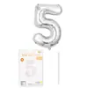 Globo de Número de Película de Aluminio de 16 pulgadas Deluxe Empaque Individual Paquete de Cartón Globo de Papel de Aluminio Decoración para Fiesta de Cumpleaños Arreglo Venta al por Mayor
