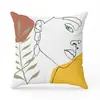 Funda de almohada estilo Morandi, funda de cojín cuadrada para dormitorio o sofá de sala de estar, impresión a una cara, relleno de almohada no incluido