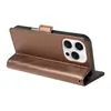 Adecuado para funda de cuero iPhone 18 Pro, Samsung S26 billetera con ranura para tarjeta patrón de piel de vaca hebilla lateral funda protectora A27 color sólido