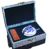 Caja de Tinta para Sello Único de Gama Alta con Patrón de Nube Azul, Joyero, Caja de Regalo, Caja de Empaque de Porcelana, Caja de Regalo, Caja de Almacenamiento