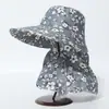 Chapéu de Sol Protetor Solar de Rosto Inteiro com Proteção para o Pescoço para Mulheres, Aba Larga, Respirável, Cor Sólida, Adequado para Colheita de Chá e Atividades ao Ar Livre, Direto do Fabricante