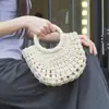 Bolso cruzado tejido para mujer, estilo bohemio, otoño nuevo, bolso de mano lindo con borlas, bolso de hombro único