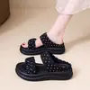 Sandalias de Verano para Mujer para Exteriores 2026 Estilo Nuevo, Sandalias de Moda con Suela Gruesa y Tacto Suave, Adecuadas para Mujeres Embarazadas, Estilo Slip-On para Combinar con Vestidos