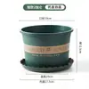Vaso Grande de Resina Respirável de Perfil Alto de Galão, Vaso de Flores de Plástico Espesso e Durável com Prato para Plantio