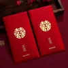 Sobre Rojo para Boda Grande, Mediano y Pequeño Set con Palabras Felices Mini Sobre Rojo Bloqueador de Puerta Bolsa de Papel para Sobre Rojo de Boda Nuevo