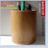Porta-canetas redondo de bambu para alunos do ensino fundamental e médio, caixa de armazenamento de escritório e mesa, caneta personalizada multifuncional