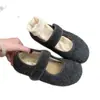 Zapatos de Maternidad Ropa Exterior Zapatos Mary Jane para Mujer Invierno Suela Blanda Más Terciopelo Corte Bajo Estilo Coreano Moda Zapatos de Algodón Velcro Cálidos